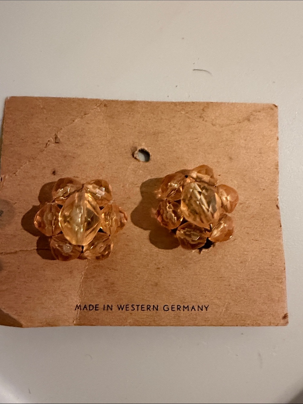 West Germany Vintage deadstock clip earrings